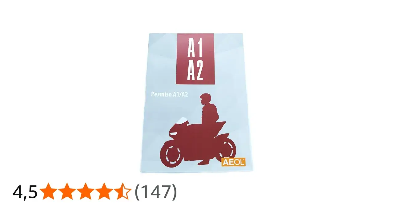 Carnet A1 y A2 con silueta de moto y conductor. Permiso para conducir motocicletas.