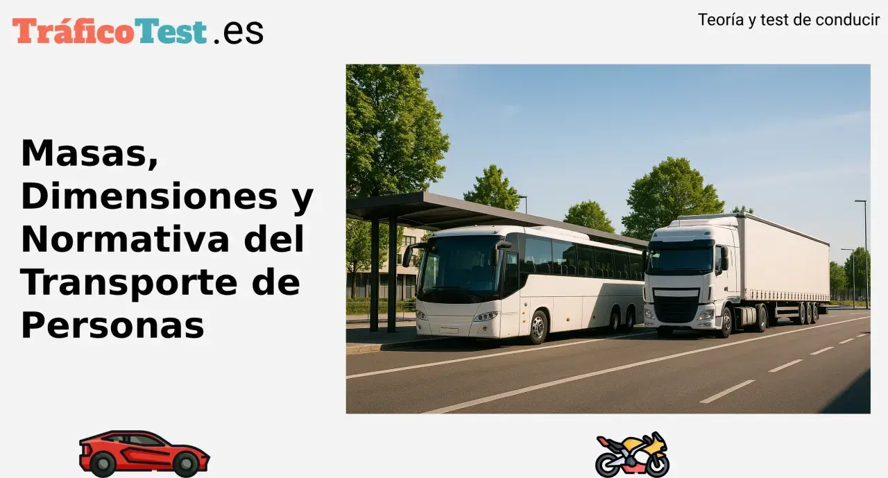 Un autobús blanco y un camión blanco esperan en una parada. ¿Cuánto pesa un autobús? Aprende sobre masas y dimensiones.