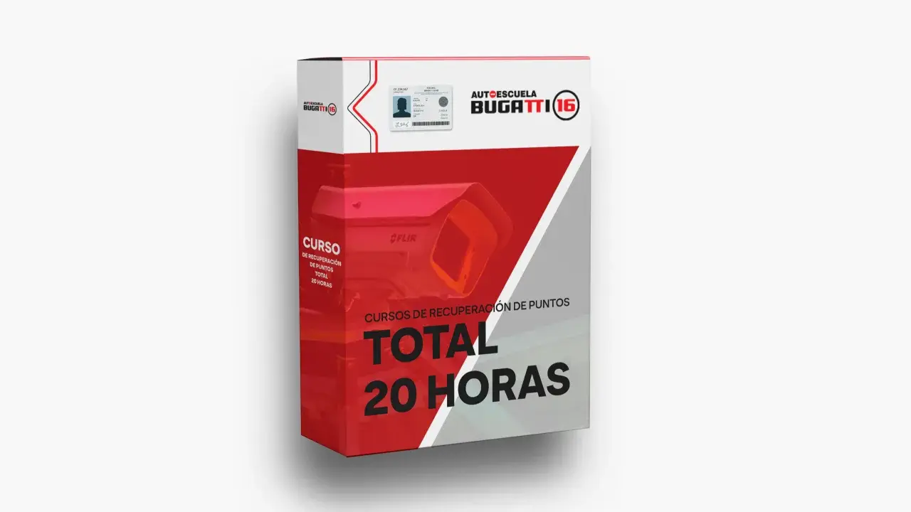 Curso de recuperación de puntos de la Autoescuela Bugatti 16. ¿Cuánto dura el curso de sensibilización y reeducación vial? Total 20 horas.