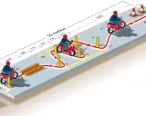 Maniobras para obtener el carnet de moto 49cc: zig-zag entre conos, paso por vallas y circuito de aceleración.
