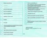 Detalles de un permiso de circulación B: matrícula, fecha, propietario, marca, cilindrada, potencia y plazas.