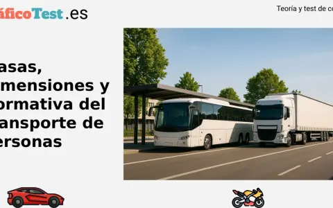 Un autobús blanco y un camión blanco esperan en una parada. ¿Cuánto pesa un autobús? Aprende sobre masas y dimensiones.