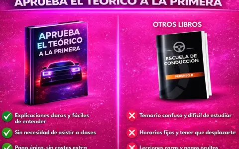 Libro para aprobar el test conducir B, con explicaciones claras y sin clases. Otros libros son confusos y caros.