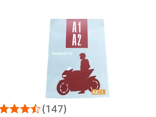 Carnet A1 y A2 con silueta de moto y conductor. Permiso para conducir motocicletas.