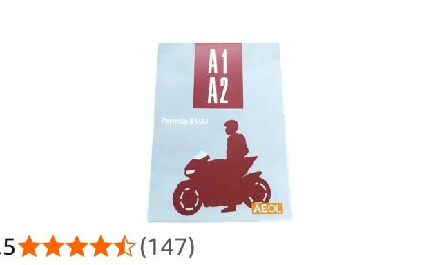 Carnet A1 y A2 con silueta de moto y conductor. Permiso para conducir motocicletas.