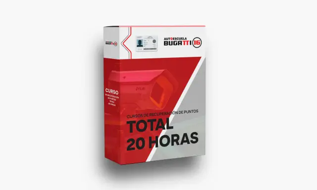 Curso de recuperación de puntos de la Autoescuela Bugatti 16. ¿Cuánto dura el curso de sensibilización y reeducación vial? Total 20 horas.
