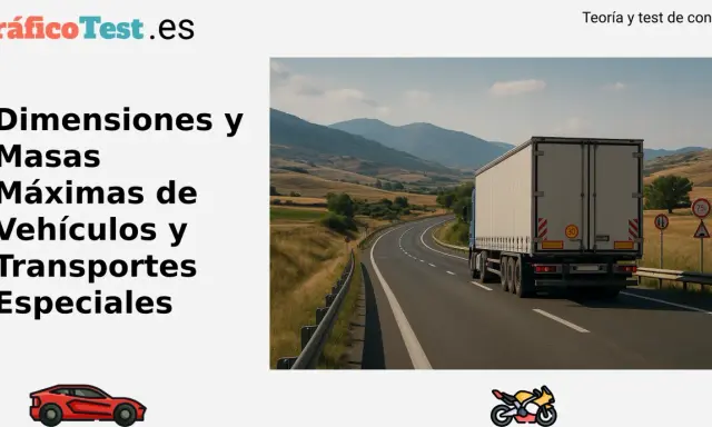 Camión en carretera, aprendiendo sobre las dimensiones camiones y pesos máximos.