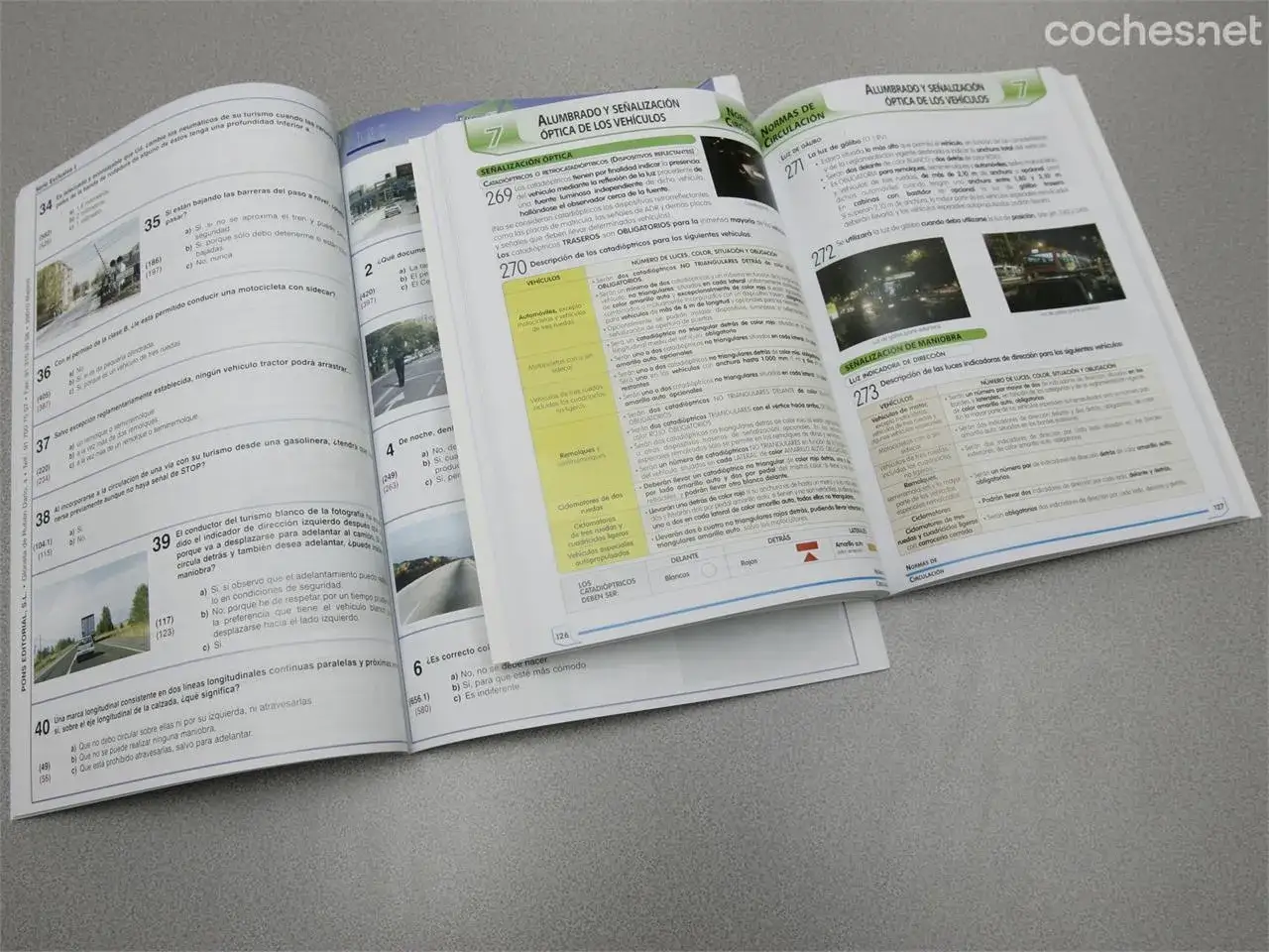 Libro de autoescuela con preguntas de test conducir.